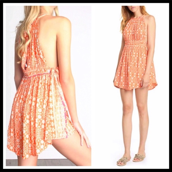 FREE PEOPLE BOHO FLOWY MINI TUNIC SUN DRESS A2C - Picture 11 of 16